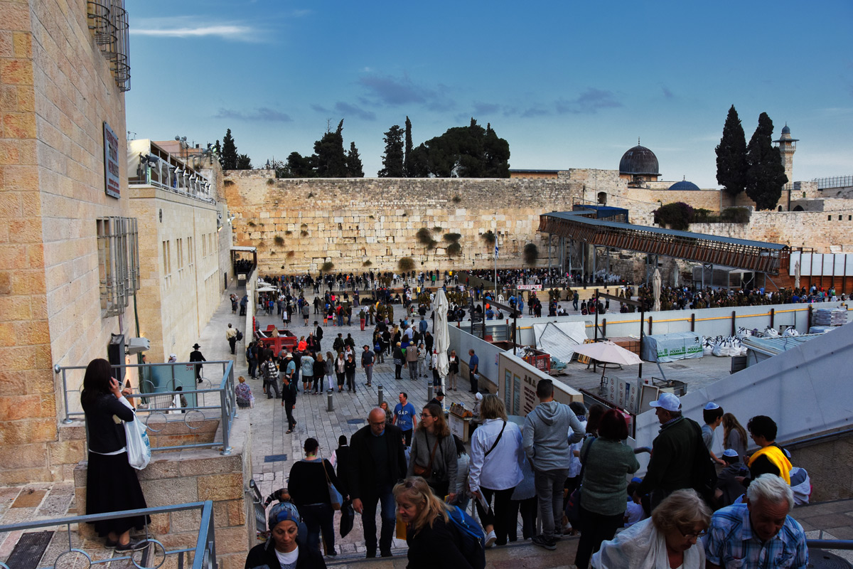 Approaching the Western Wall from Hurva Synagogue