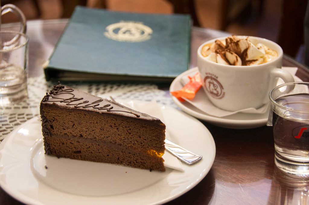 Sachertorte at Cafe Ruszwurm Budapest