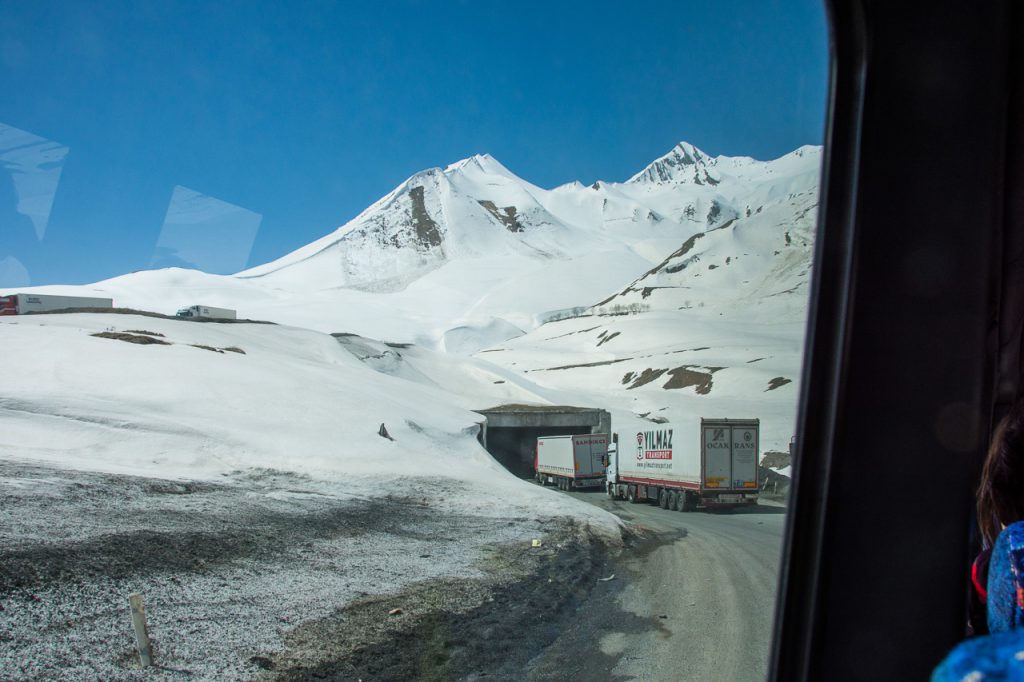 Jvari Pass on the Georgian Military Road