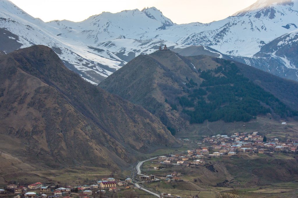 Gergeti Trinity Church and Mount Kazbek