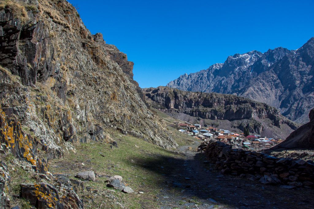 on the hike to Gergeti