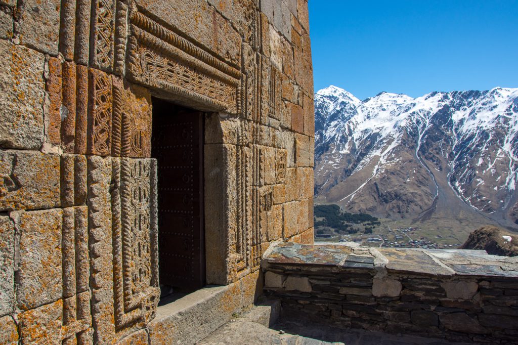 Gergeti Trinity Church entrance