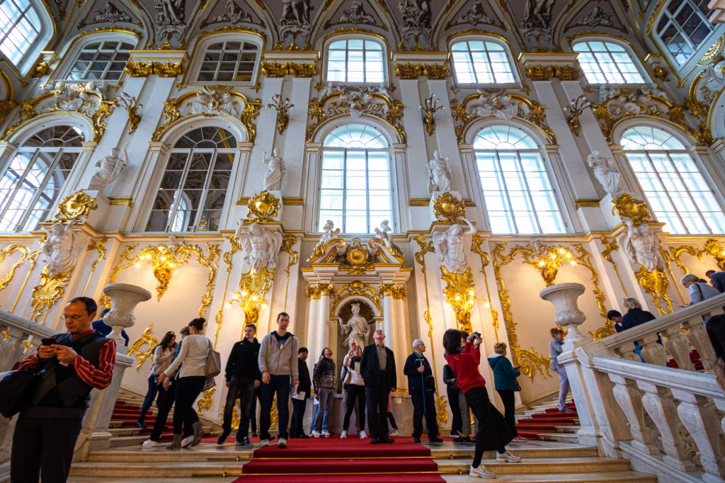 The Jordan Staircase from below, Winter Palace and State Hermitage Museum, St. Petersburg