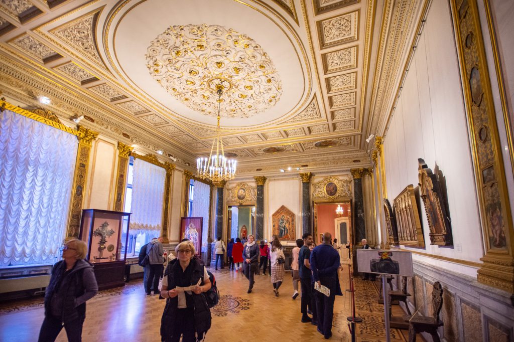 Winter Palace State Hermitage Museum, St. Petersburg, gallery with religious art
