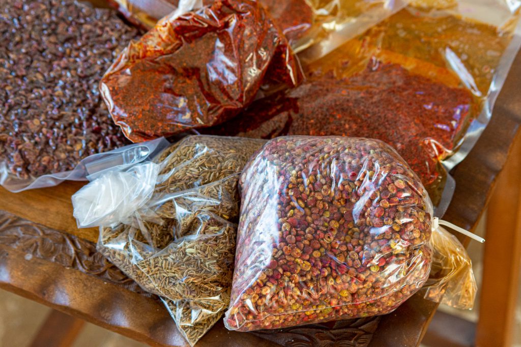 large bags of spices from near the Spice Bazaar in Istanbul