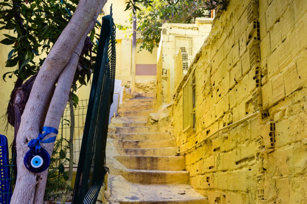 Kusadasi Tepe neighbourhood painted houses