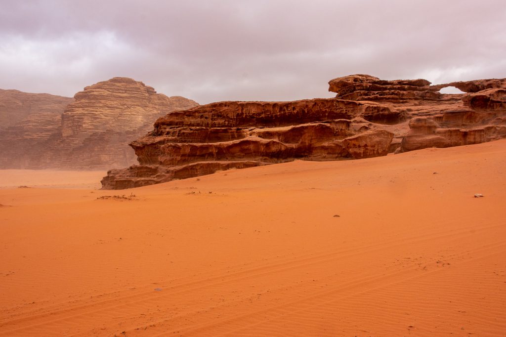 Khor al Ajram Rock Bridge ("Small Arch") in Wadi Rum