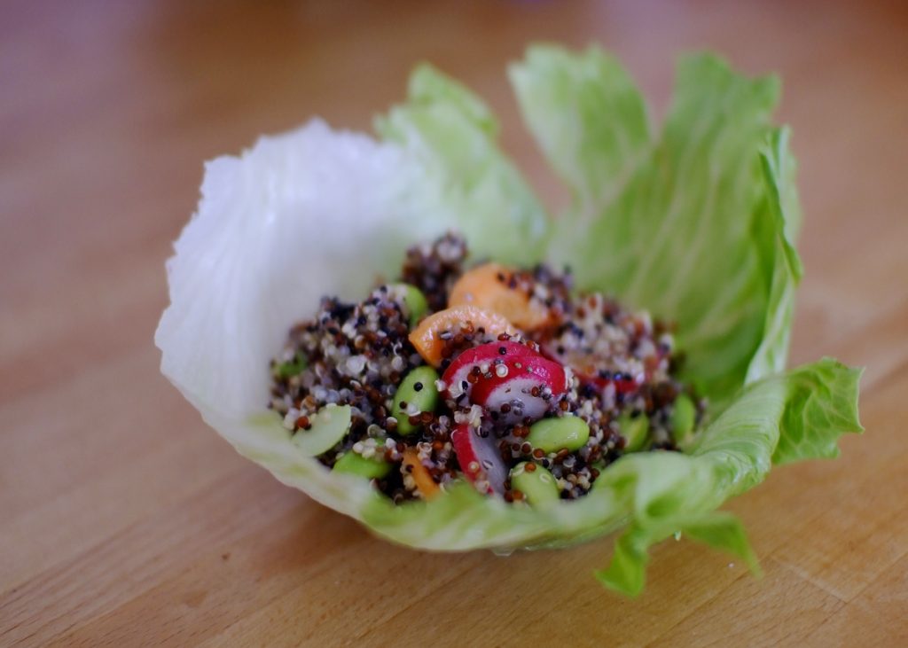 my quinoa summer salad ready to serve - the low carb version