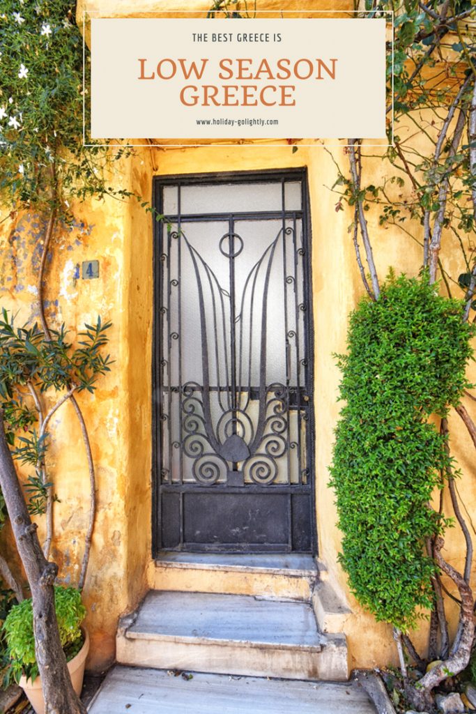 Greece in autumn pin