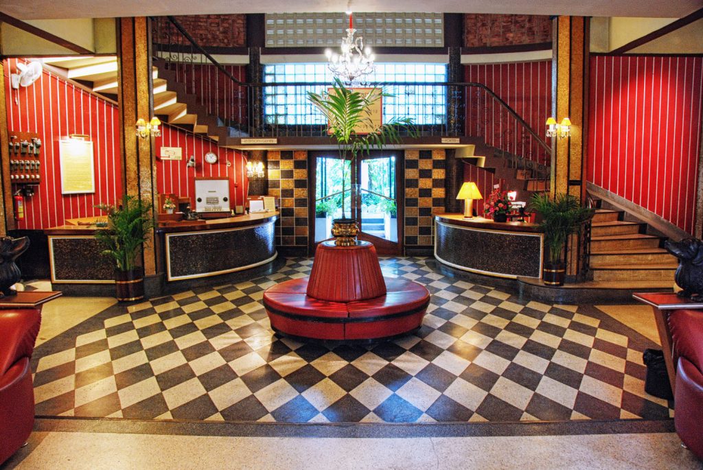 Lobby of the 1950s Atlanta Hotel in Bangkok