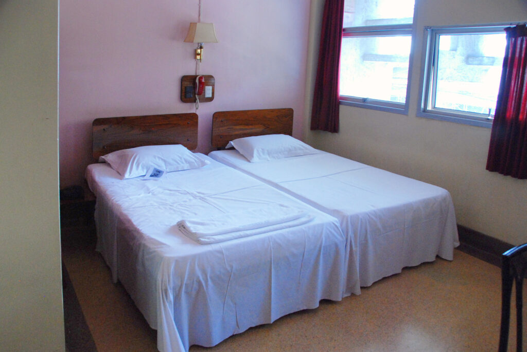 bedroom at the Atlkanta Hotel