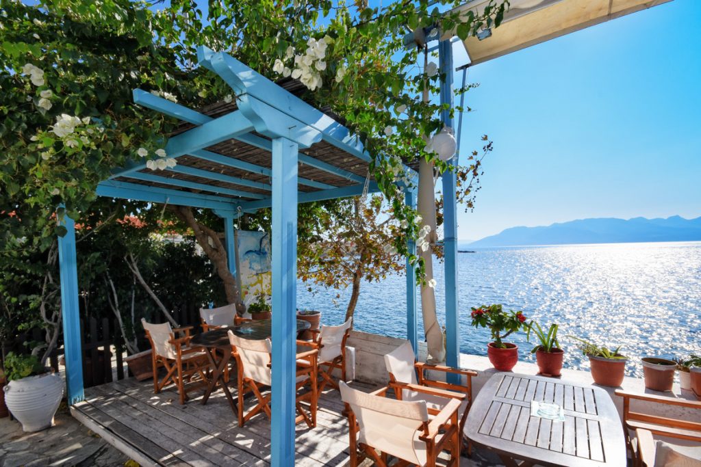 view onto the Aegean Sea from Perdika on Aegina