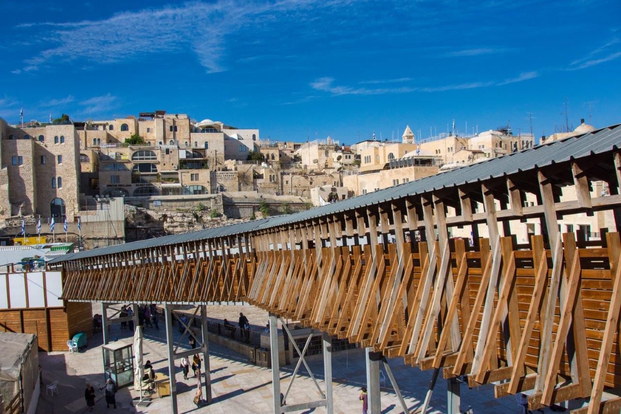 Covered walkway leading from the Western Wall site to the Dung Gate of Temple Mount