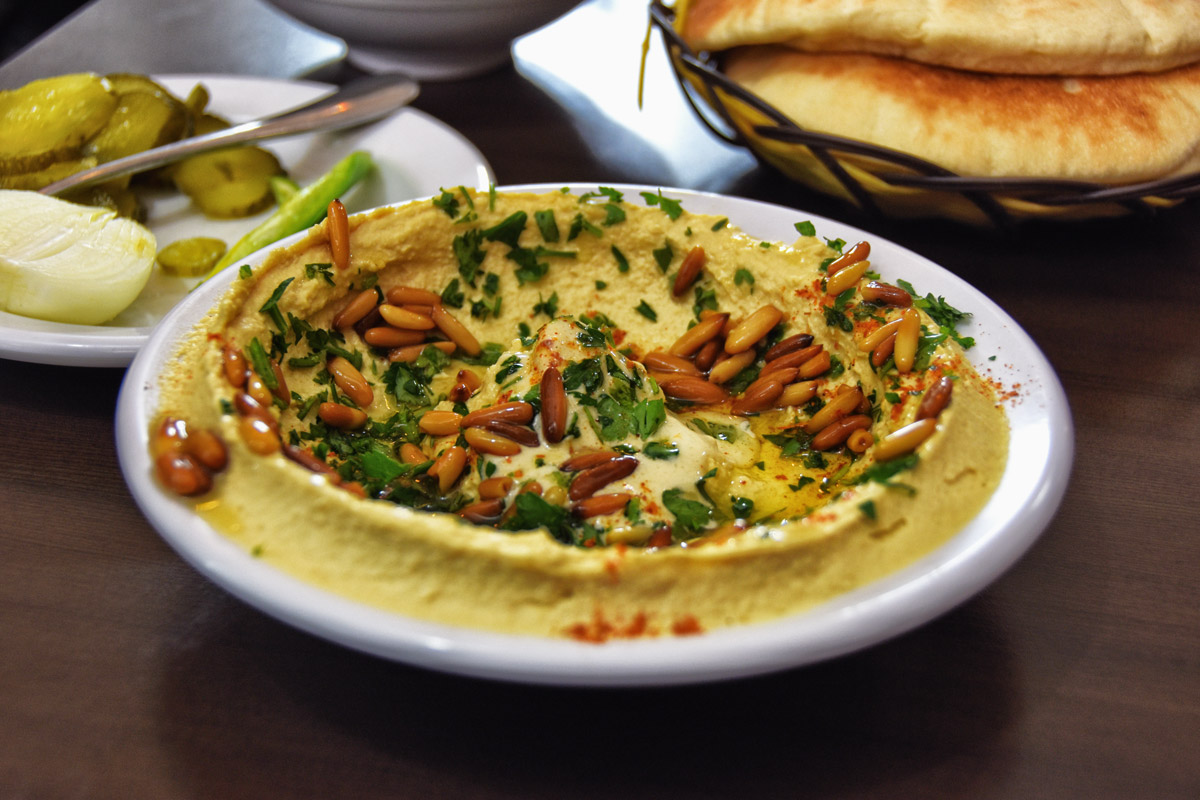 the best hummus at Lina Restaurant, Jerusalem
