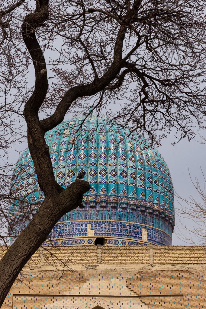 colourful dome of Bibi Khanym Mosque Samarkand