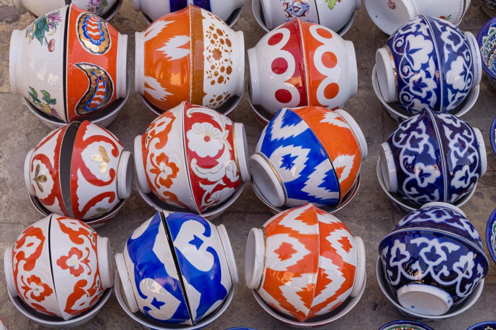 vintage rice bowls, Bukhara