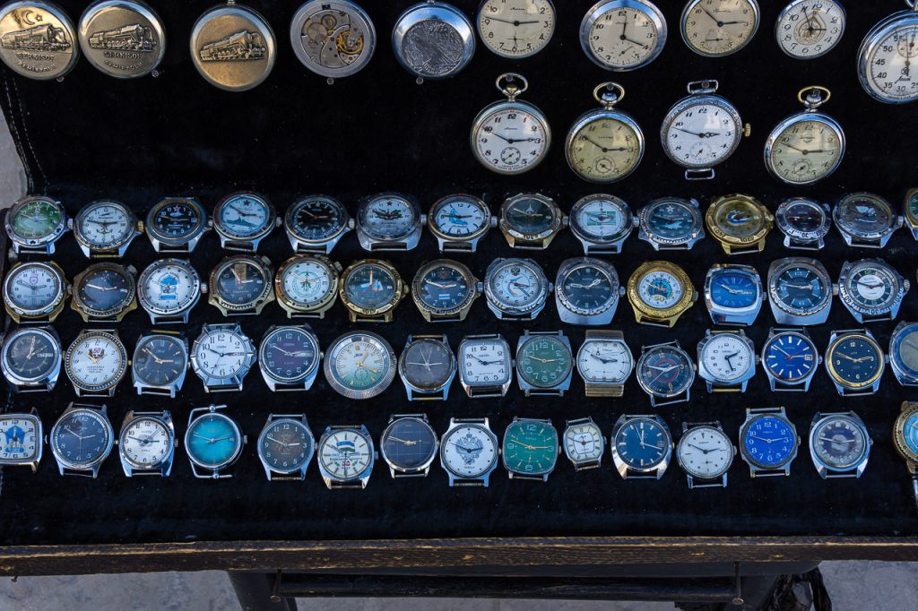 vintage soviet watches in Bukhara