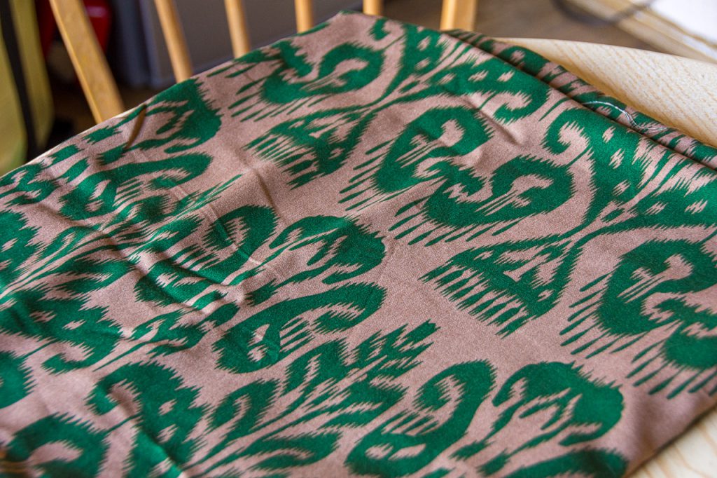 Uzbekistan, shopping, fabric, from Feruzas Ikat Store