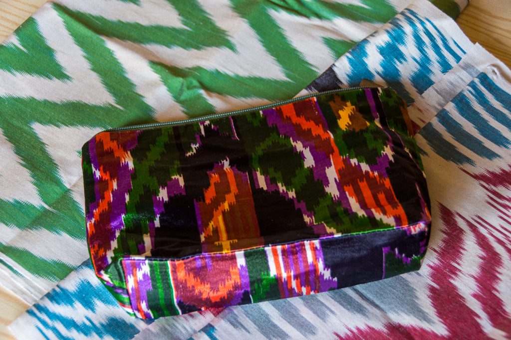 Uzbekistan, shopping, fabric, from Feruzas Ikat Store