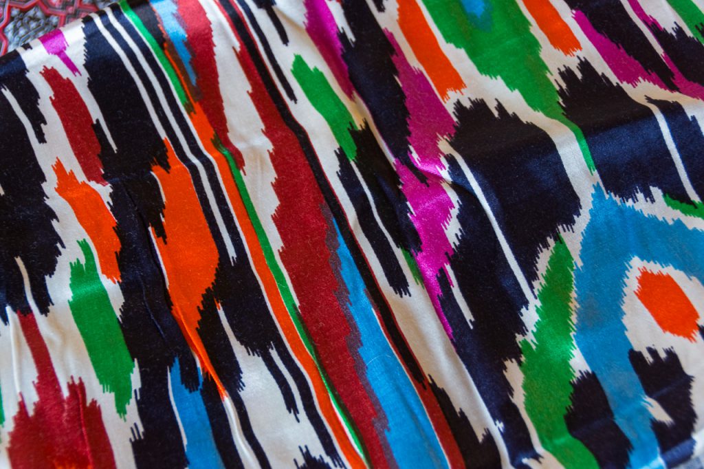 Uzbekistan, shopping, fabric, from Minzifa Bukhara