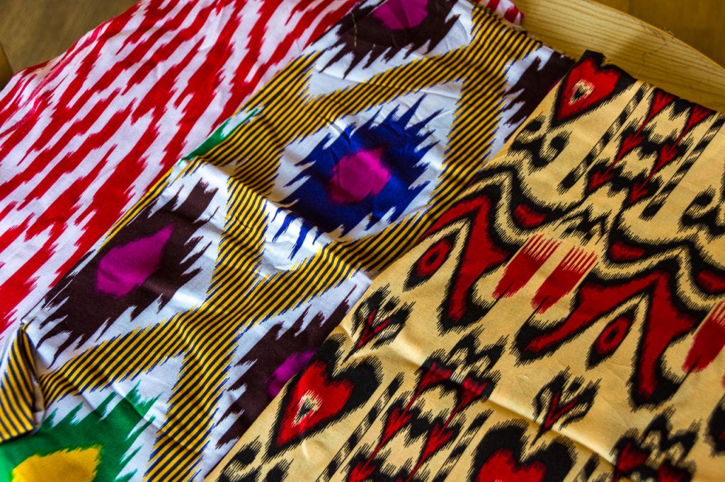 Uzbekistan, shopping, fabric