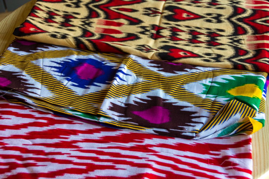 Uzbekistan, shopping, fabric