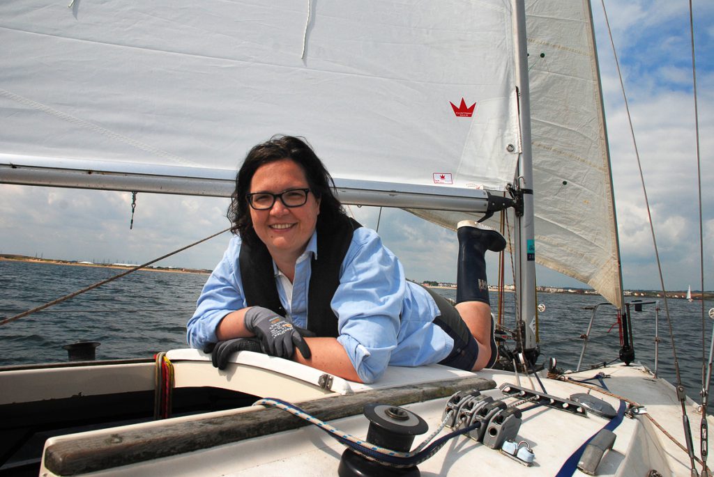 lying on the deck of a yacht