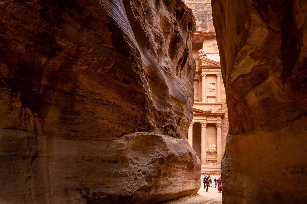 Petra - View of the Treasury from the Siq