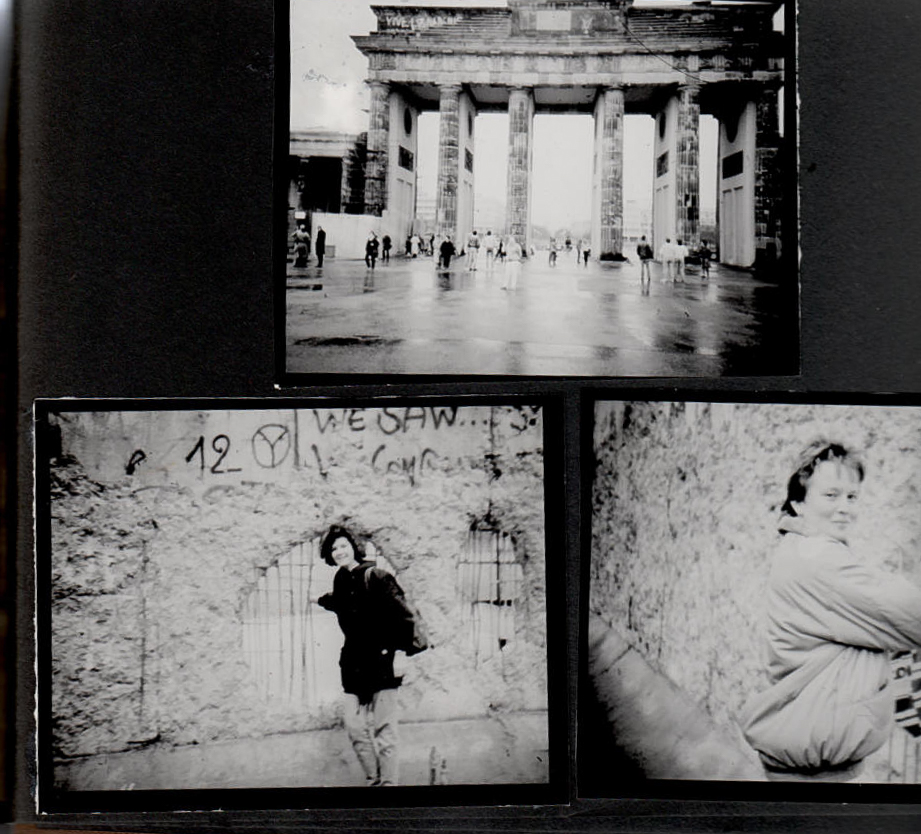 picture form my album posing in front of the Berlin Wall in early 1990 after the travel ban ended