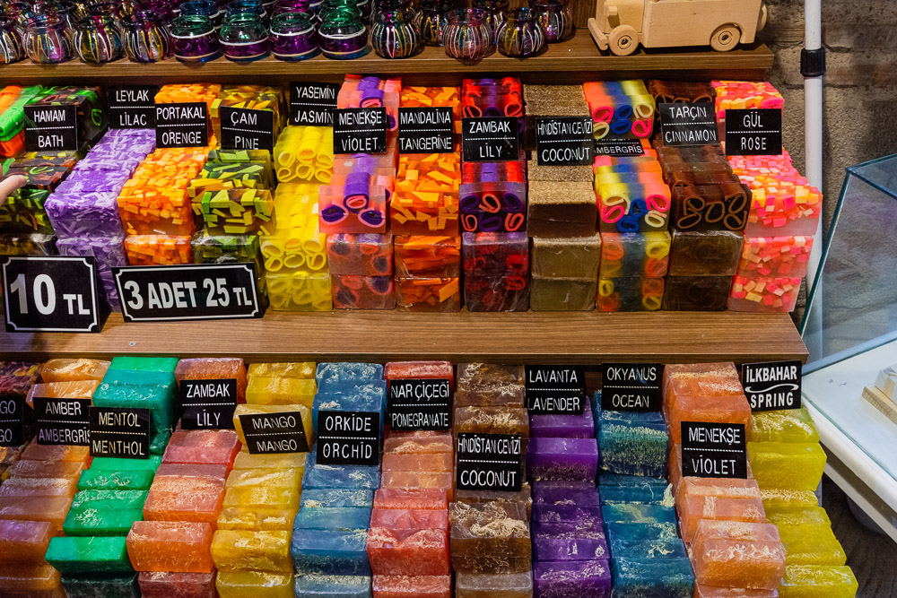 Glycerine Soaps in Izmir Kemeralti Bazaar