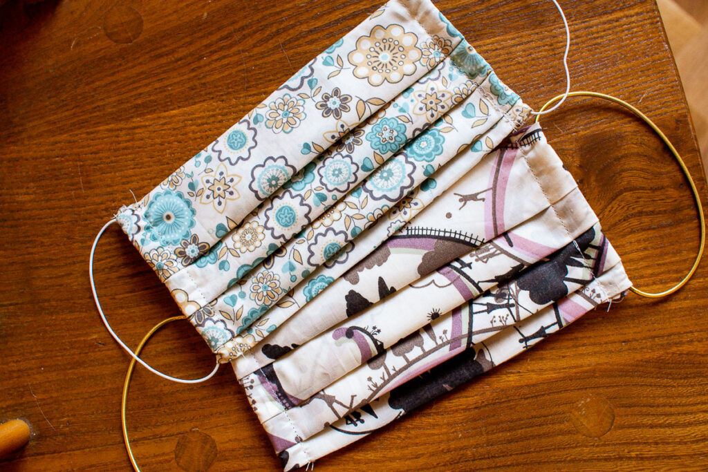 homemade Liberty Tana Lawn face masks