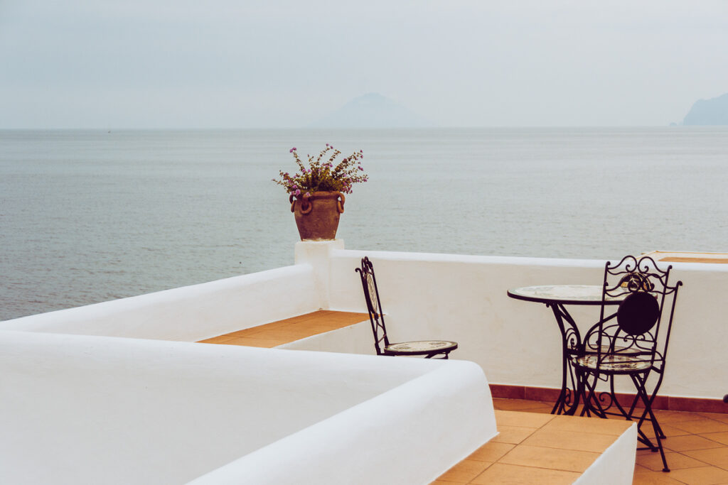terrace view in Salina, Aeolian Islands