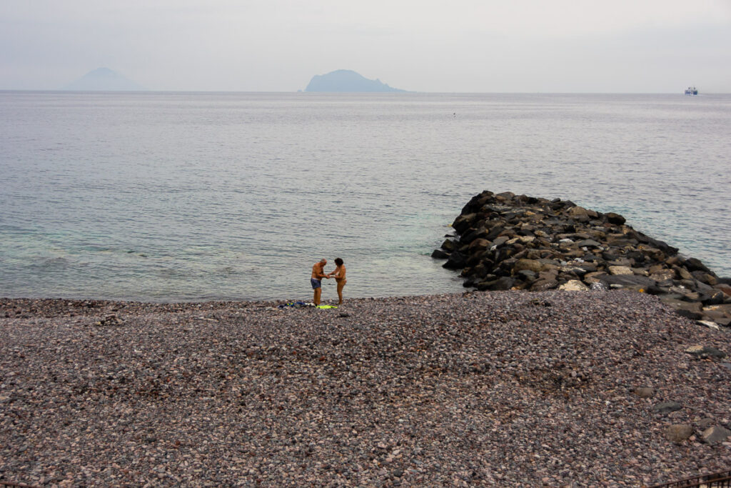 pebble beach on Salina island