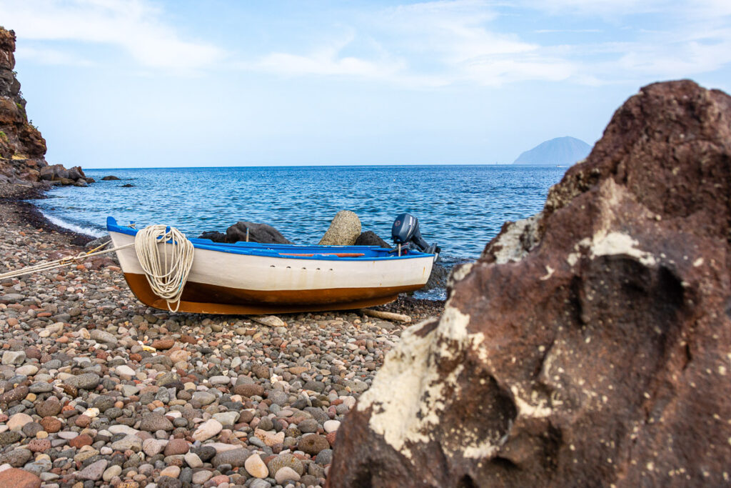 pebbled beach in Alicudi