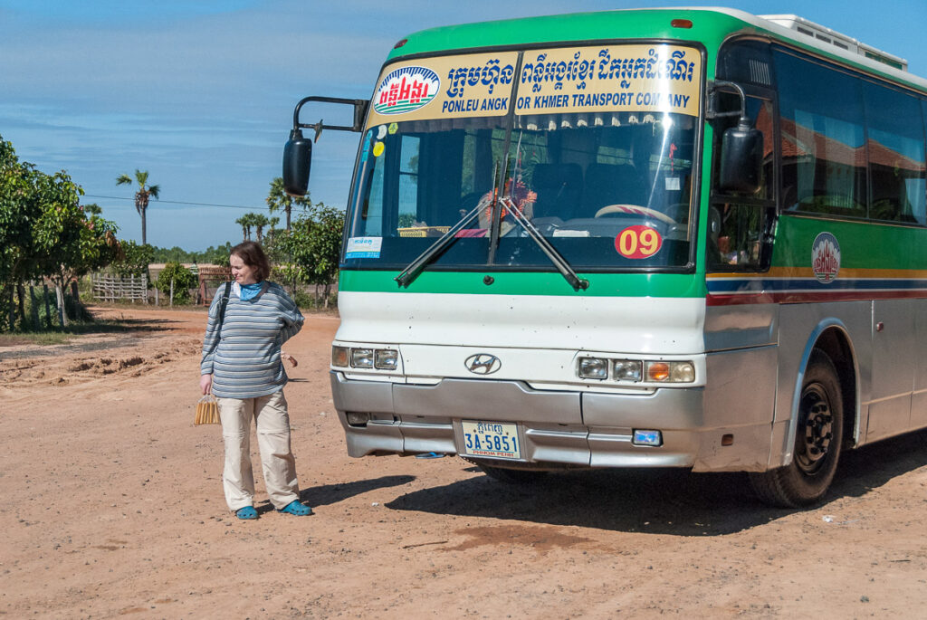 Bus from Siem Reap to Angkor Wat