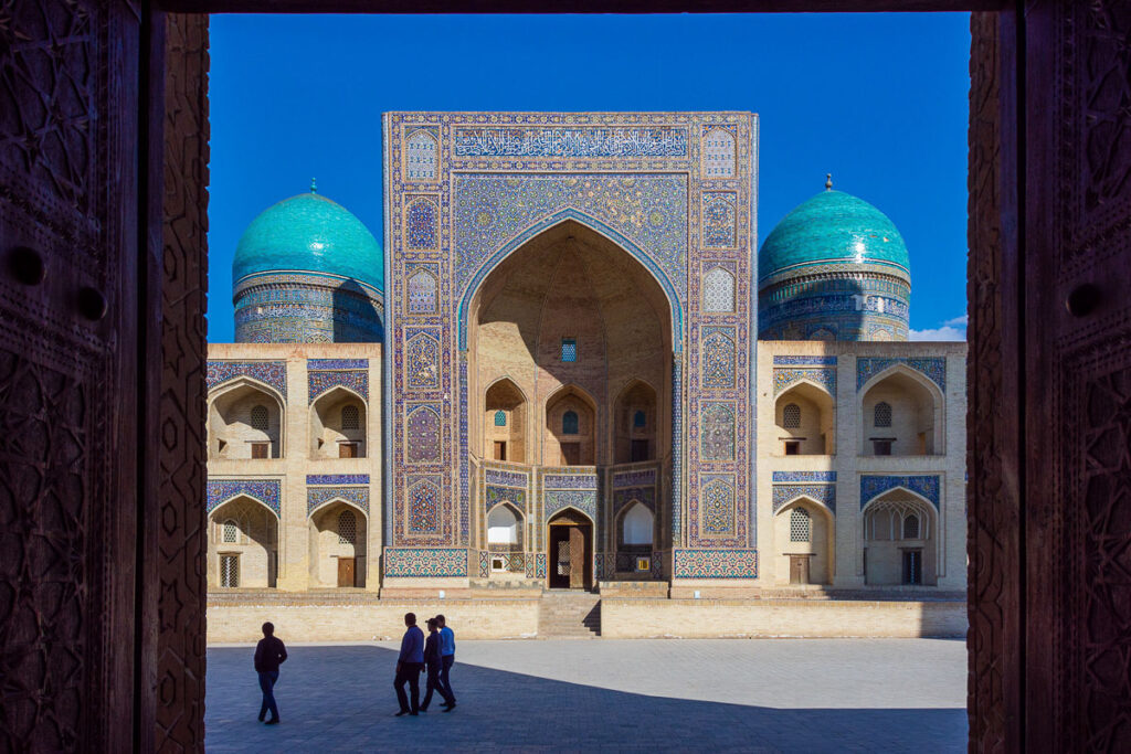 Mir-i-Arab MAdrassah as viewed from Kalyan Mosque