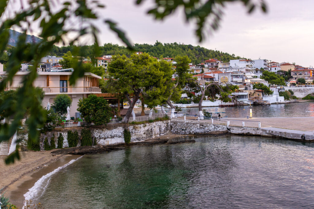 View of the Aegean Sea from the Centre of Neos MArmaris
