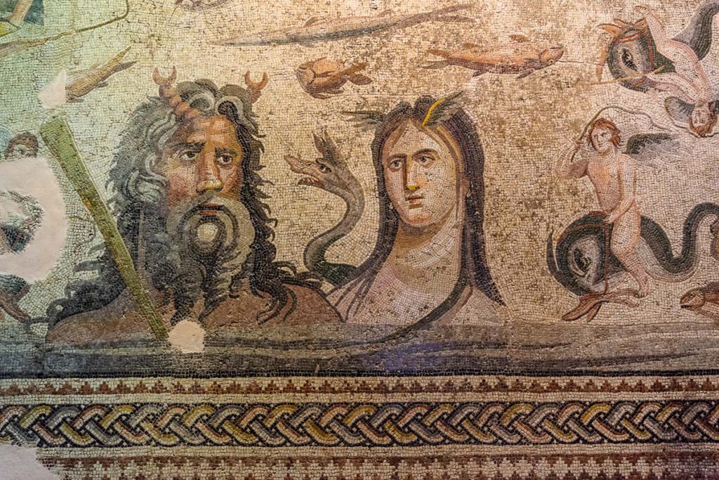 Okeanos and Tethys at the Zeugma Mosaic Museum, Gaziantep, Southeast Anatolia