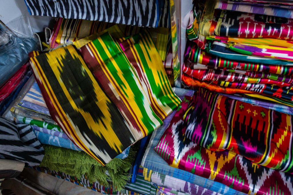 fabric shopping in Uzbekistan
